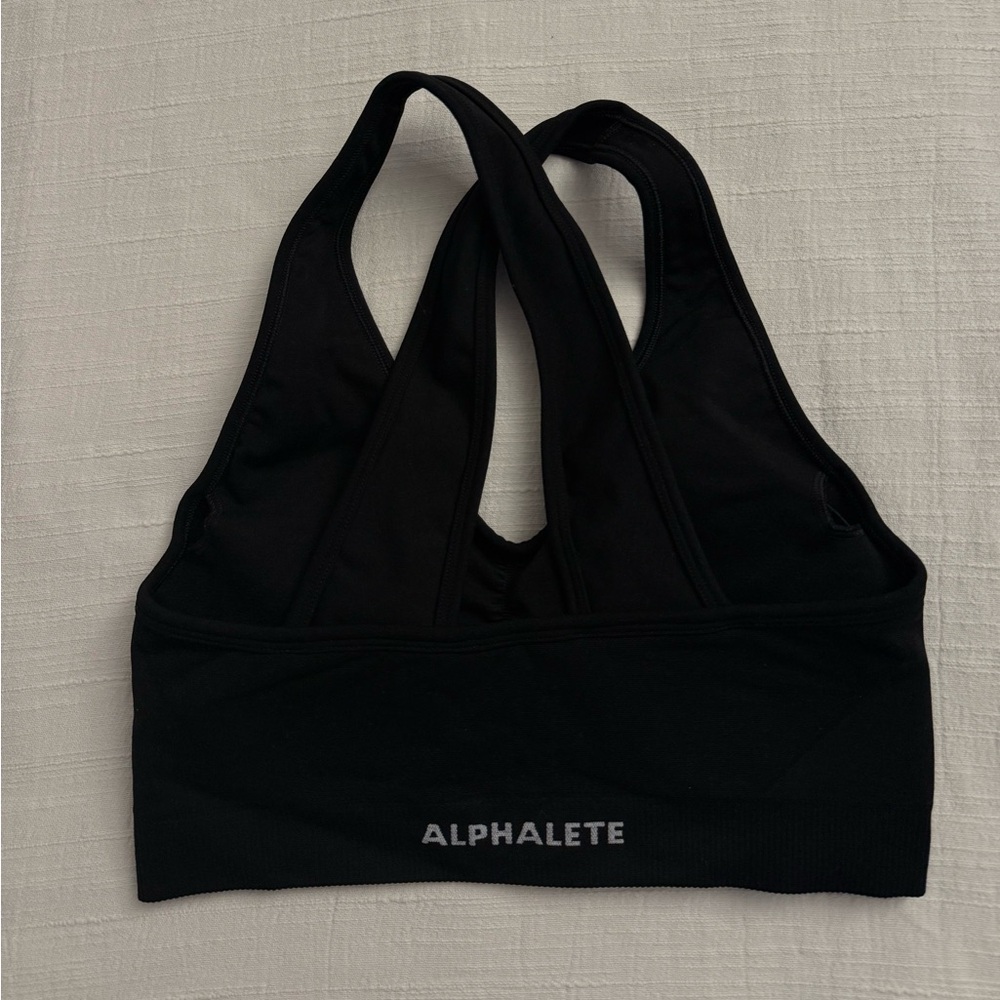 Alphalete Amplify Black Sports Bra - Black
